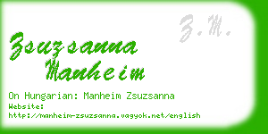 zsuzsanna manheim business card